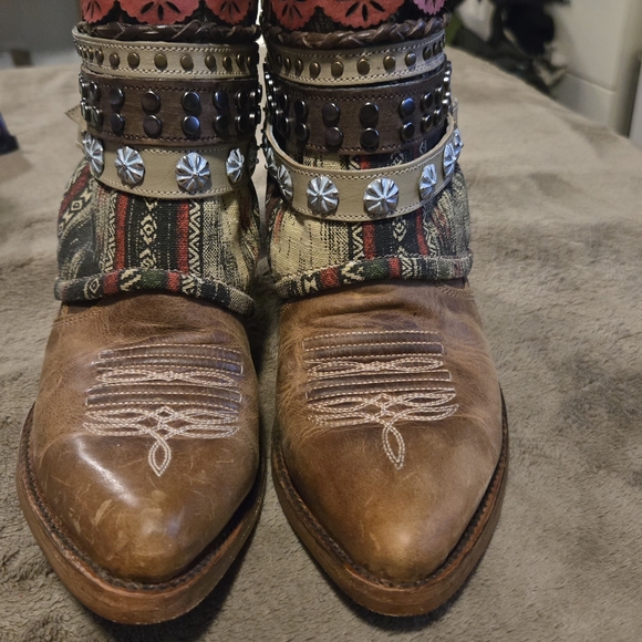 Cotral Bohemian Brown Ankle Boots - Picture 13 of 16